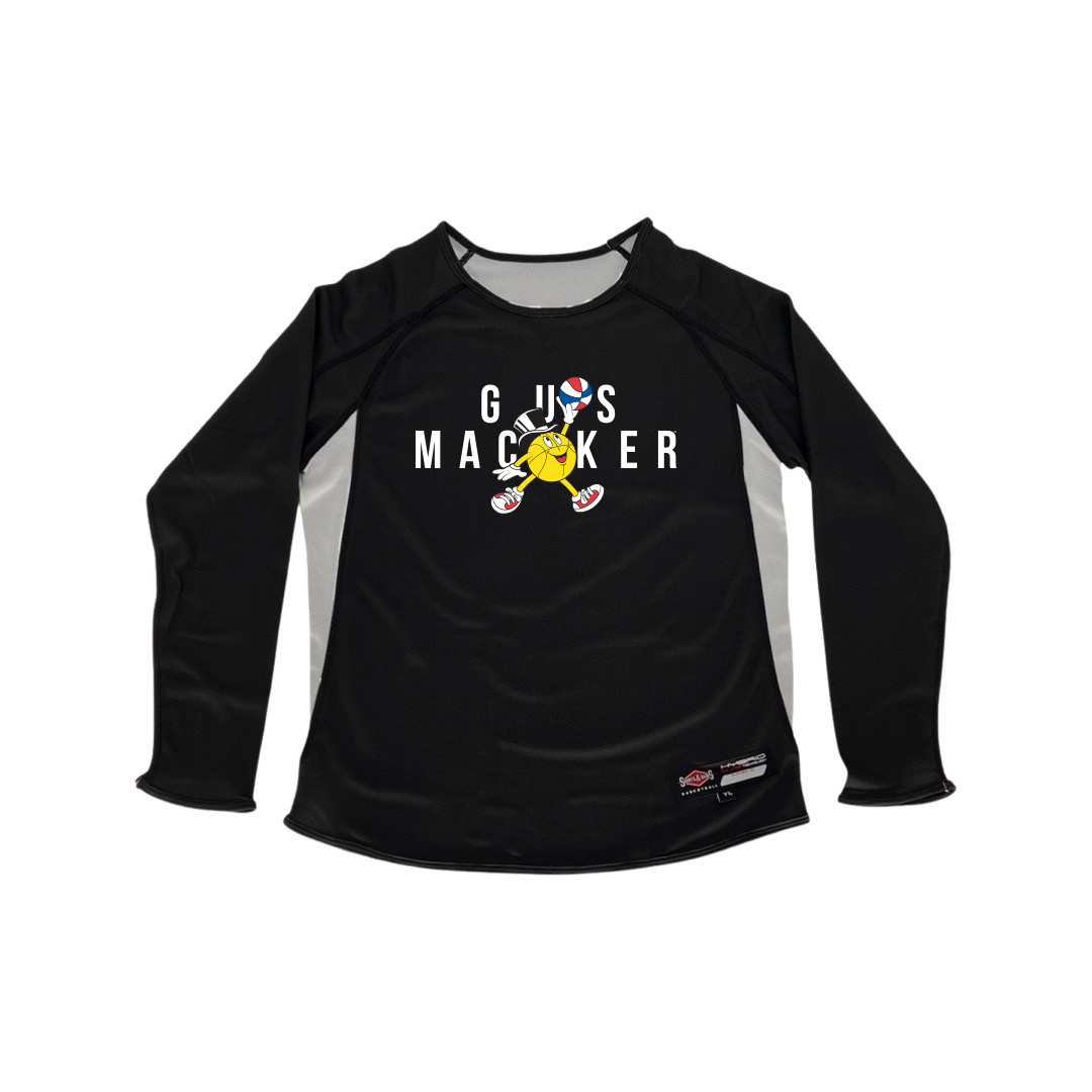 Gus Macker Jumpman Black Long Sleeve Hybrid Shirt
