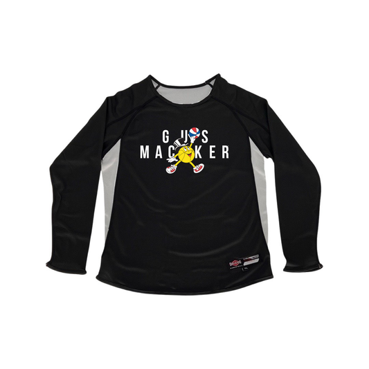 Gus Macker Jumpman Black Long Sleeve Hybrid Shirt