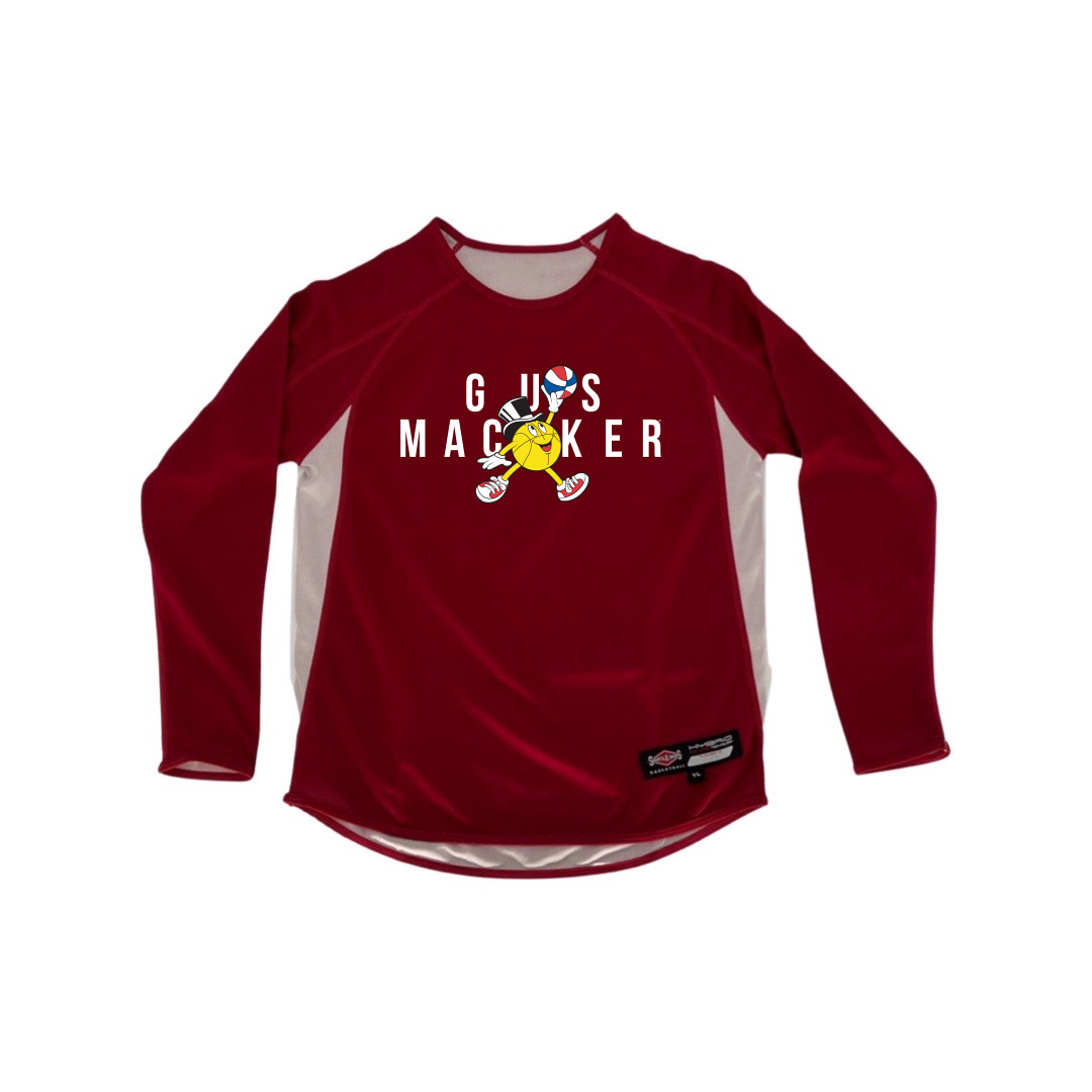 Gus Macker Jumpman Cardinal Long Sleeve Hybrid Shirt