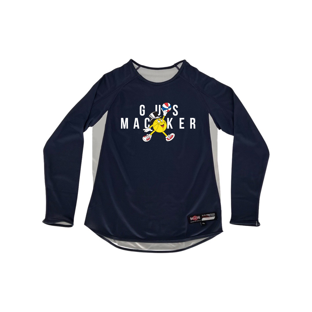 Gus Macker Jumpman Navy Long Sleeve Hybrid Shirt