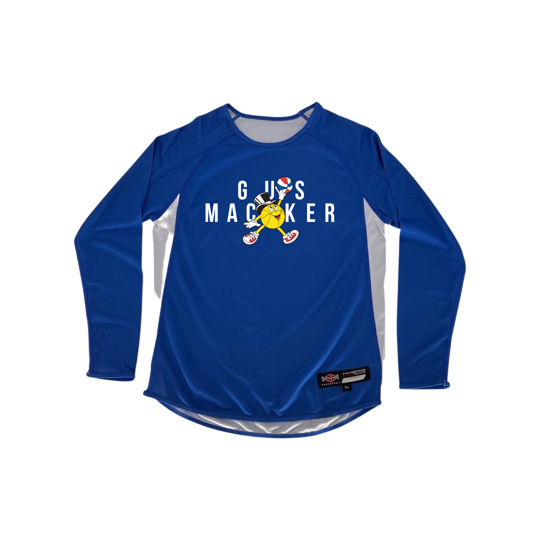 Gus Macker Jumpman Royal Long Sleeve Hybrid Shirt