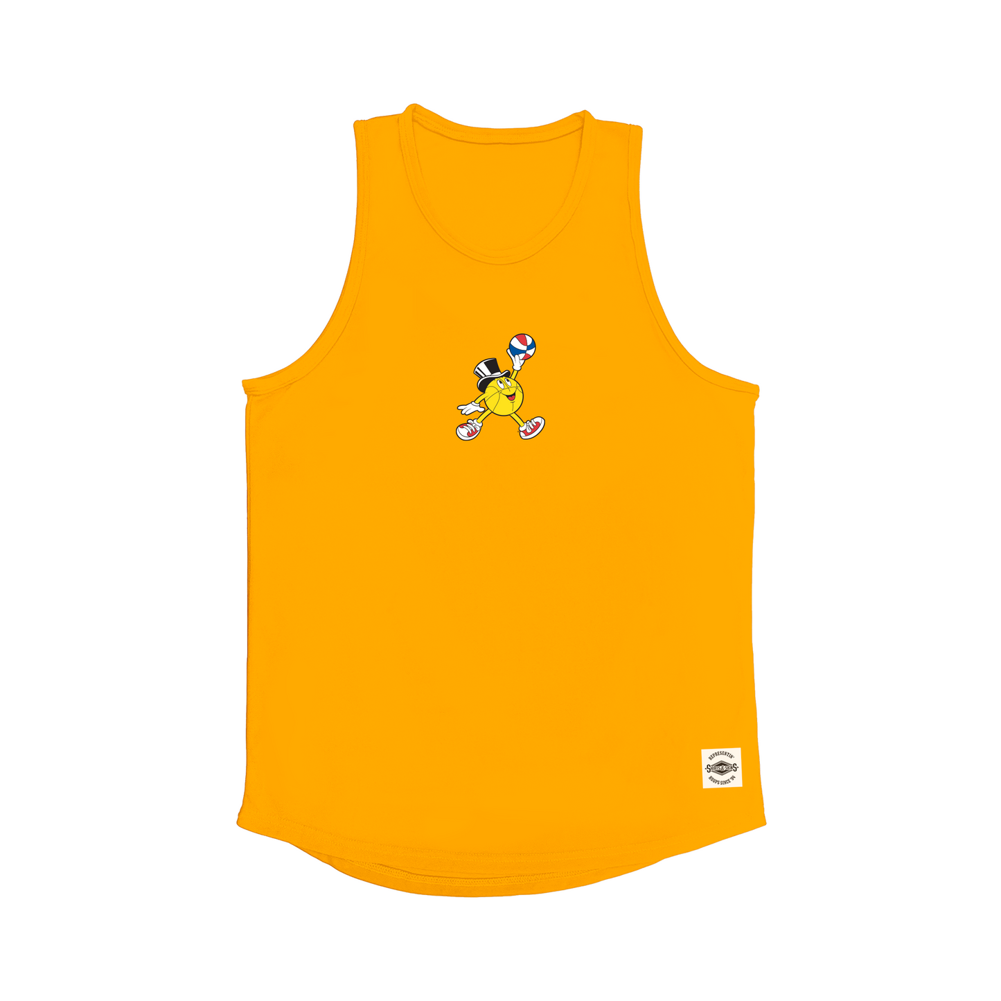 Gus Macker Jumpman Logo Gold Tank-Top
