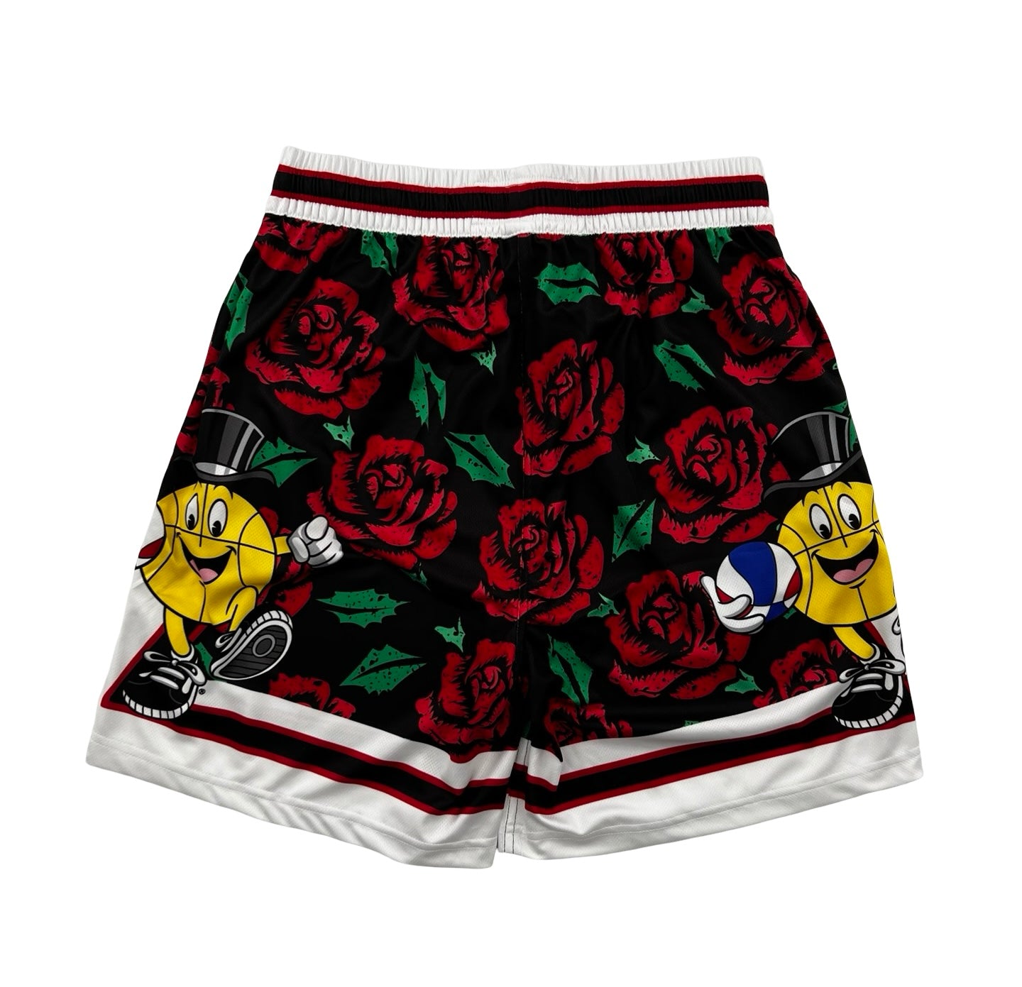 Macker Bulls Rose Speckle Marching Short Black/Scarlet/Kelly Green Back
