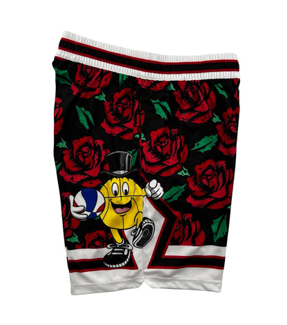 Macker Bulls Rose Speckle Marching Short Black/Scarlet/Kelly Green Left Side