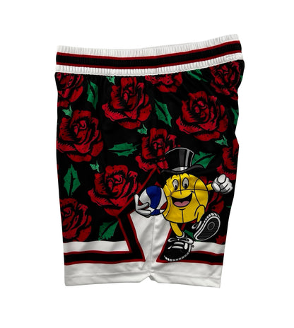 Macker Bulls Rose Speckle Marching Short Black/Scarlet/Kelly Green Right Side