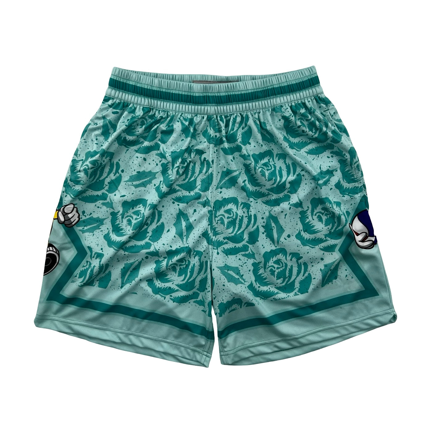 Macker Bulls Rose Speckle Marching Short Teal/Icey Blue Front