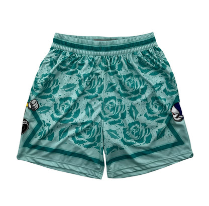 Macker Bulls Rose Speckle Marching Short Teal/Icey Blue Front