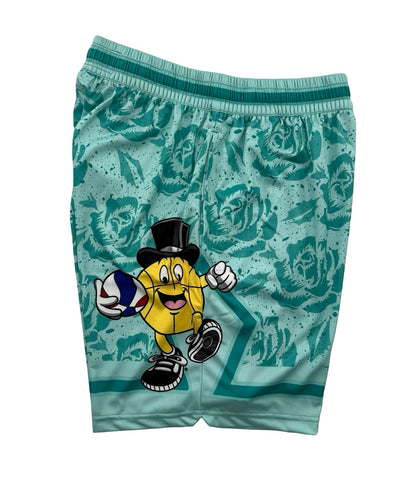 Macker Bulls Rose Speckle Marching Short Teal/Icey Blue Right Side