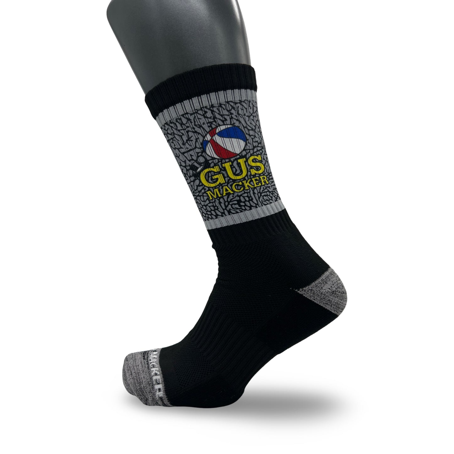 Macker Elephant Sublimated Crew Sock Black/Grey