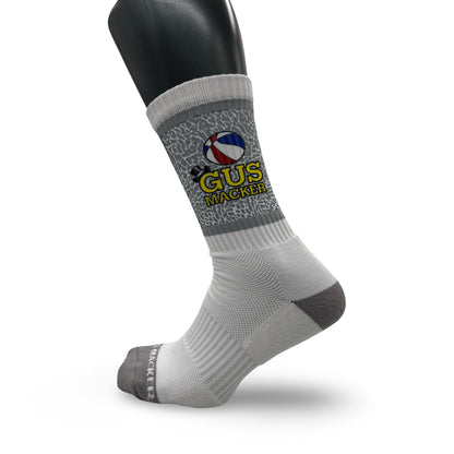 Macker Elephant Sublimated Crew Sock White/Grey