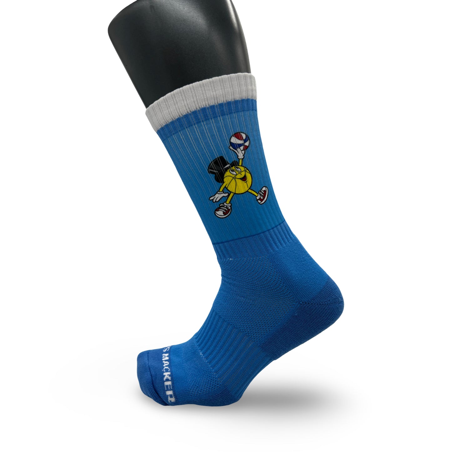 Macker Jumpman Sublimated Crew Sock Sky Blue/White