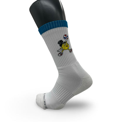 Macker Jumpman Sublimated Crew Sock White/Teal