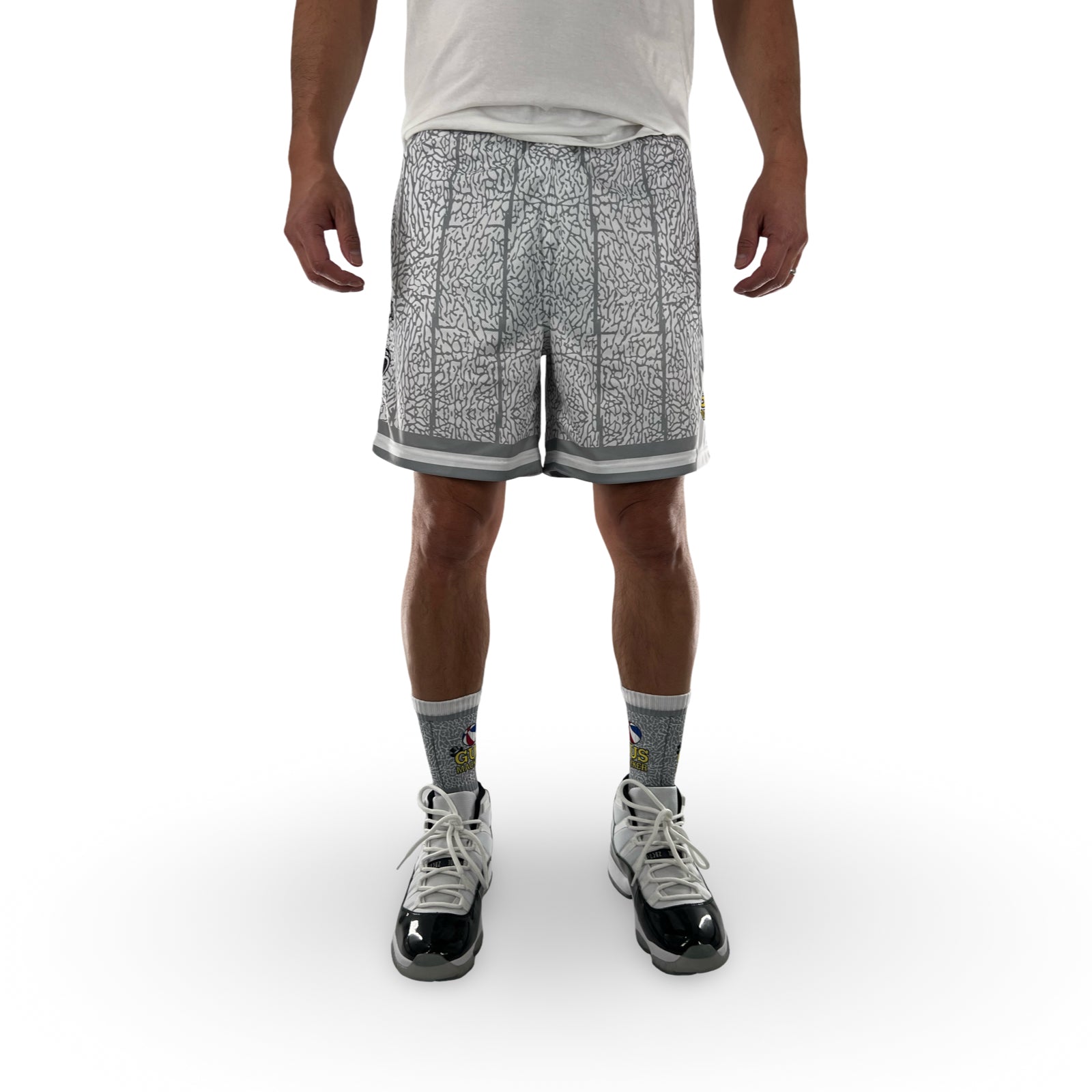 Macker Raptors Elephant Marching Short Fuchsia White/Grey Model