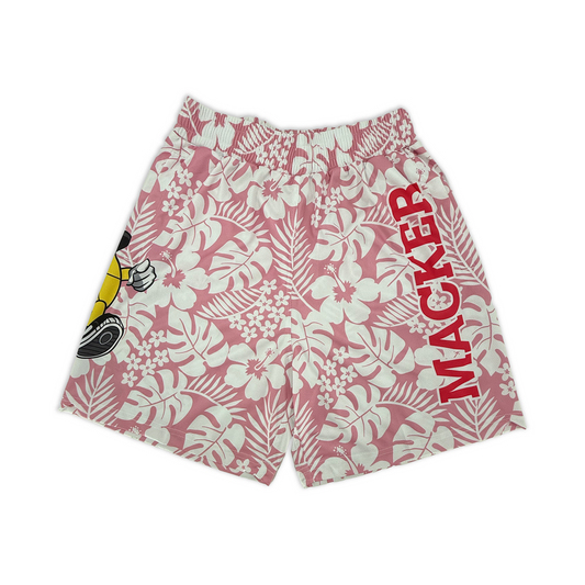 Macker Tropical Short in Pink/White Front