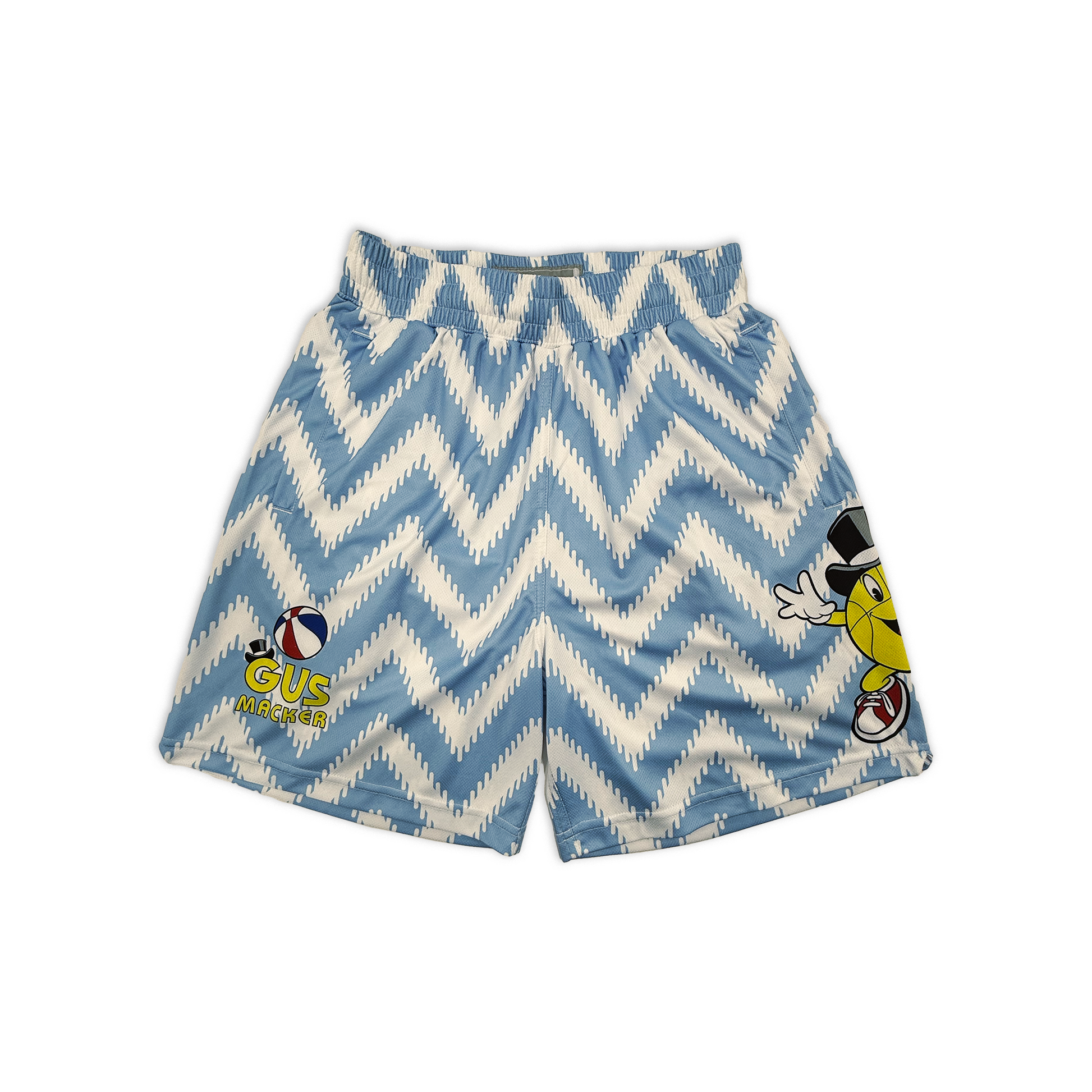 Macker Zag Short Carolina Blue/White Front
